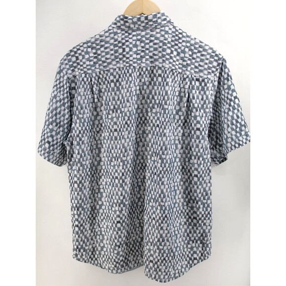 Tommy Bahama Coconut Point Button Shirt Sandbar Geo‎ Camp Carbon Grey Size M - Picture 7 of 7
